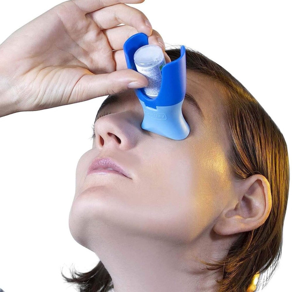 Remedic Eye Drop Guide with Silicone Adapter - Reusable Tool for Clean, Precise Eye Drop Application - Easy to Use Eye Drop Helper for Seniors, Caregivers & Family - Fits Most Eye Drop Bottles