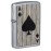 Zippo Ace of Spades Design Street Chrome Pocket Lighter, One Size
