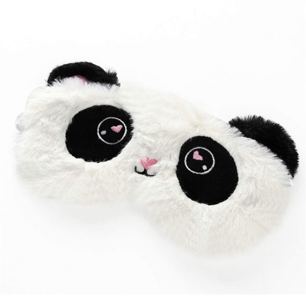 Cute Animal Sleeping Mask Soft Plush Blindfold Cute Rabbit Panda Koala Eye Cover Eyeshade for Kids Teens Girls Women (Panda)