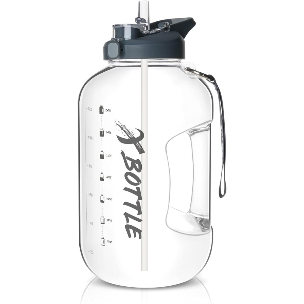 XBOTTLE 1 Gallon BPA Free Tritan Plastic Water Bottle with Straw & Chug Lid for Sports Camping