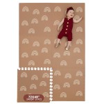 Childlike Behavior Baby Play Mat - 72x48-Inch Tummy Time Mat - 6-Piece Interlocking Foam Floor Tiles for Toddlers - Soft Waterproof for Floor Play and Crawling - Rainbows