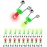 OHOH 20Pcs LED Night Fishing Rod Bite Bait Alarm Light with Twin Bells Ring Fishing Bite Alarm Indicator (10 Red Lights, 10 Green Lights)