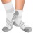 TechWare Pro Plantar Fasciitis Socks - Therapy Grade Cushion Ankle Compression Socks Women & Men. Ankle Brace & Arch Support (Wht/Gry Small)
