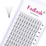 Volume Eyelash Extensions FADLASH Premade Fans Lash Extension Thickness 0.07/0.10 mm Voulme Fans C Curl Soft|Optinal 3D 5D Single Length 11mm (5D-0.07-C, 11mm)