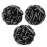 AmazerBath Loofah Sponge, Shower Loofah for Men and Women - Body Scrubber Loofa Set of 3 Classic Black & White Edge, Bath Sponge 60g/PCS