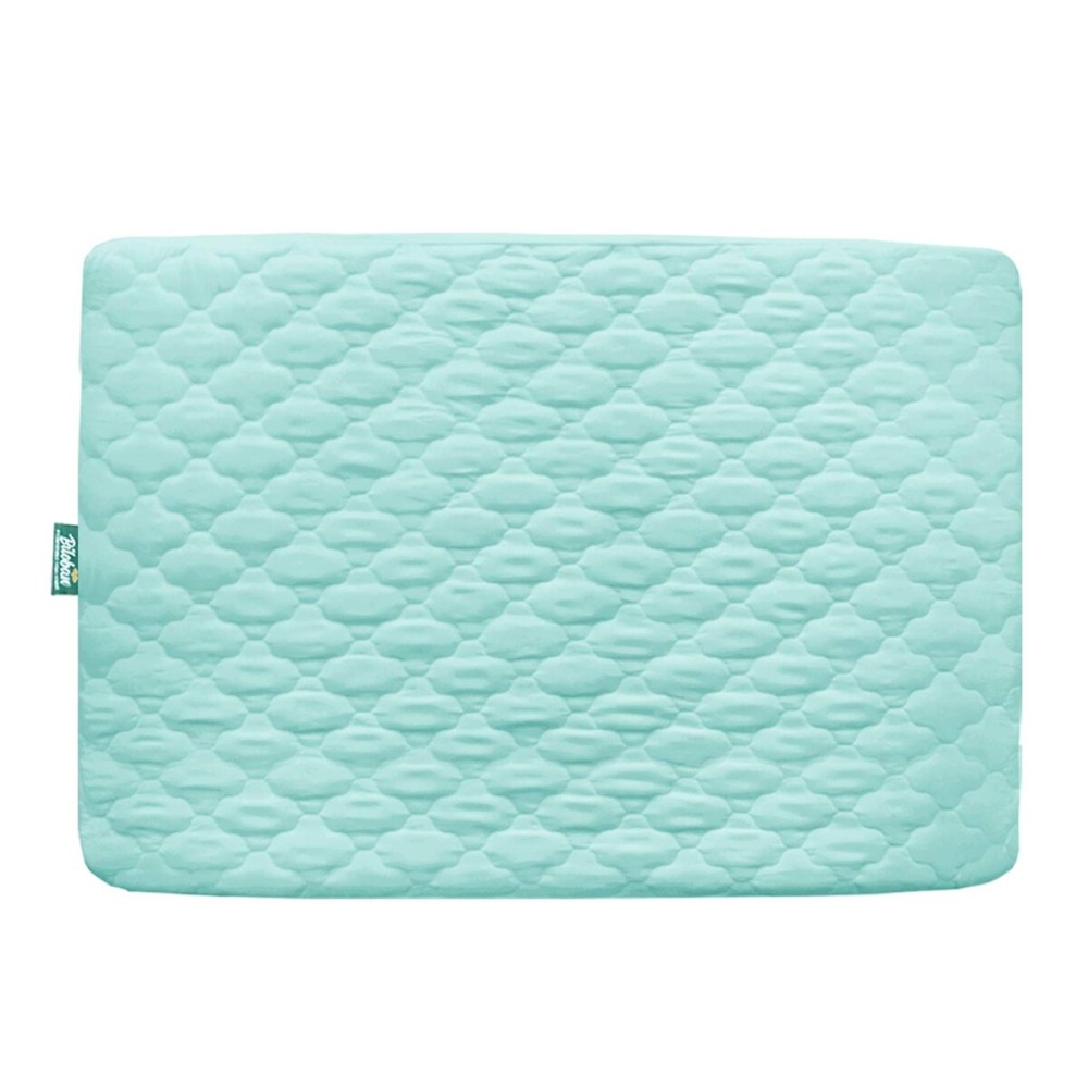 Waterproof Sheet for Pack n Play Quilted, Playard Sheet Protector 39 X 27 fits for Baby Foldable and Playard Mattress, Portable Mini Crib, Aqua