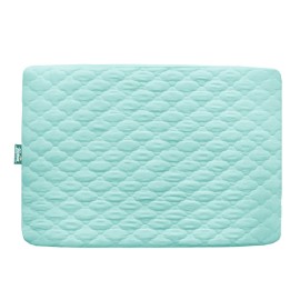 Waterproof Sheet for Pack n Play Quilted, Playard Sheet Protector 39 X 27 fits for Baby Foldable and Playard Mattress, Portable Mini Crib, Aqua