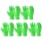 Evridwear Microfiber Dusting Gloves, Dusting Cleaning Glove for Plants, Blinds, Lamps and Small Hard to Reach Corners, 5 Pairs (Green L/XL)