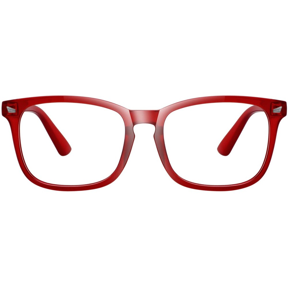 MEETSUN Blue Light Blocking Glasses Women Men, Anti Eye Strain Headache (Sleep Better),Computer Glasses UV400 Lens (Red)