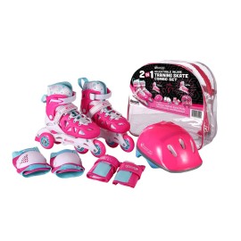 Chicago Skates Inline Training Skate Combo Set - Pink/Purple, Girls - Medium Sizes 1-4