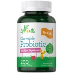 Carlyle Probiotics for Kids Chewable | 200 Count | 6 Billion CFUs | Raspberry Flavor | Non-GMO & Gluten Free Supplement | by Lil\' Sprouts