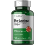 Horbach Berberine with Ceylon Cinnamon | 2000mg | 120 Veggie Capsules | Vegetarian, Non-GMO & Gluten Free Supplement | Berberine Complex
