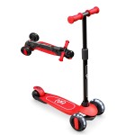 6KU Scooter for Kids Ages 3-10 with Flash Wheels, Kids Scooter 4 Adjustable Height, Toddler Scooter Extra-Wide PU LED Wheels, 3 Wheel Scooter for Kids for Girls & Boys Learn to Steer(red)