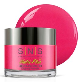 SNS Nail Dip Powder, Gelous Color Dipping Powder - Boom Shaka Laka (Pink/Fuchsia, Cream) - Long-Lasting Dip Nail Color Lasts 14 Days - Low-Odor & No UV Lamp Required - 1.5oz