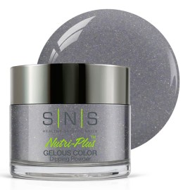 SNS Nail Dip Powder, Gelous Color Dipping Powder - Fall From Grays (Blue/Shimmer) - Long-Lasting Dip Nail Color Lasts 14 Days - Low-Odor & No UV Lamp Required - 1.5oz