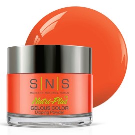 SNS Nail Dip Powder, Gelous Color Dipping Powder - Mango To Tango (Orange/Cream) - Long-Lasting Dip Nail Color Lasts 14 Days - Low-Odor & No UV Lamp Required - 1.5oz