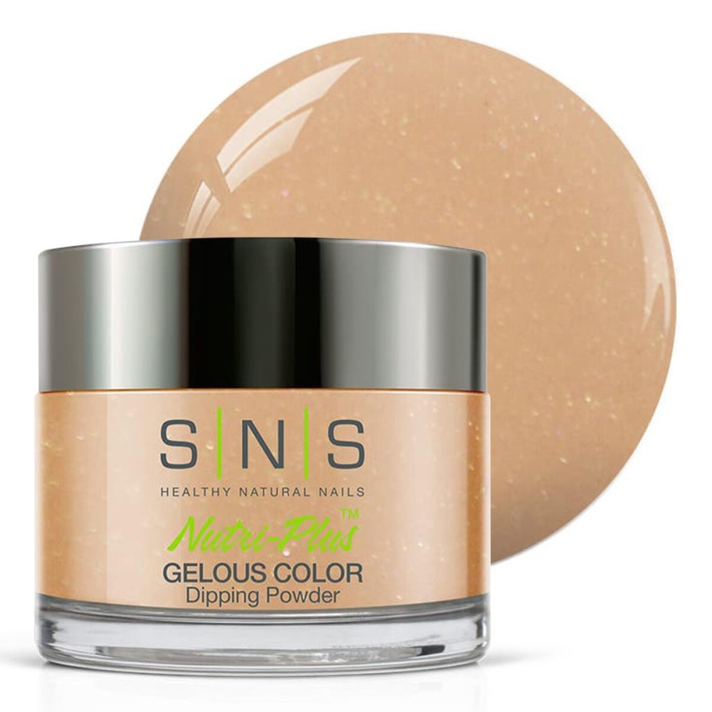 SNS Nail Dip Powder, Gelous Color Dipping Powder - Cookie Batter (Natural, Nudes/Tan, Shimmer) - Long-Lasting Dip Nail Color Lasts 14 Days - Low-Odor & No UV Lamp Required - 1.5oz