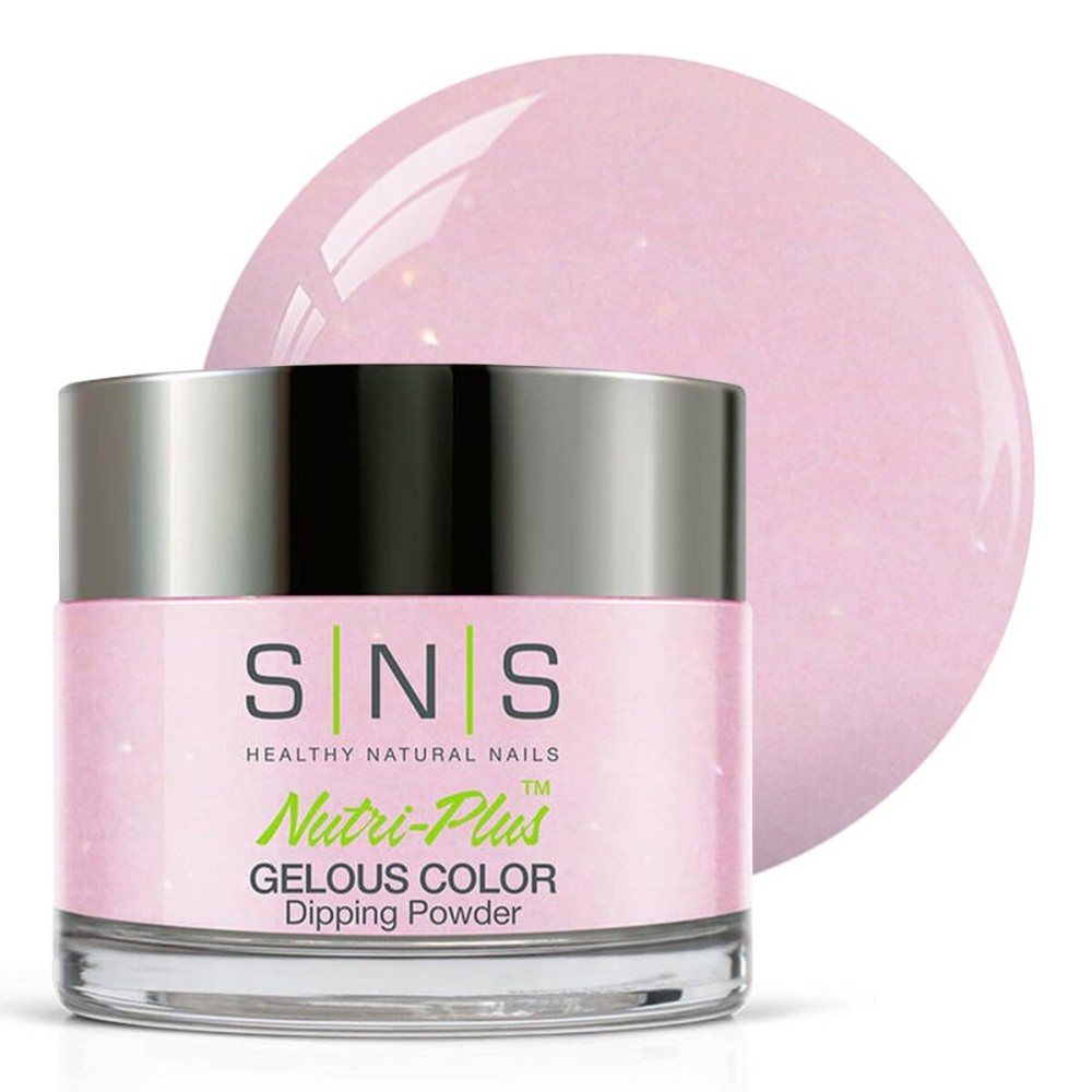 SNS Nail Dip Powder, Gelous Color Dipping Powder - Chloe (Natural, Nudes/Pastel, Lavender, Shimmer) - Long-Lasting Dip Nail Color Lasts 14 Days - Low-Odor & No UV Lamp Required - 1.5oz