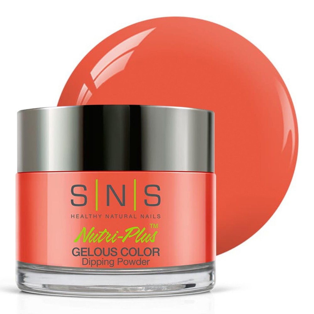 SNS Nail Dip Powder, Gelous Color Dipping Powder - Grand Canyon Sunrise (Orange/Cream) - Long-Lasting Dip Nail Color Lasts 14 Days - Low-Odor & No UV Lamp Required - 1.5oz