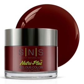 SNS Nail Dip Powder, Gelous Color Dipping Powder - Feel Like A Million Dollars (Brown/Maroon, Cream) - Long-Lasting Dip Nail Color Lasts 14 Days - Low-Odor & No UV Lamp Required - 1.5oz