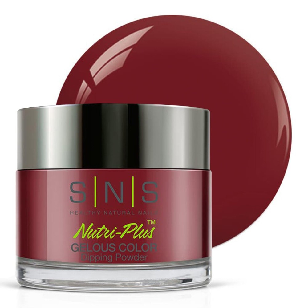 SNS Nail Dip Powder, Gelous Color Dipping Powder - Cosmetics Fortune (Wine, Maroon/Burgundy, Shimmer) - Long-Lasting Dip Nail Color Lasts 14 Days - Low-Odor & No UV Lamp Required - 1.5oz