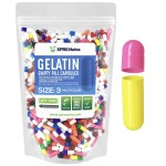 XPRS Nutra Size 3 Empty Capsules - 1000 Count Empty Gelatin Capsules - Pills DIY Capsule Filling - Pure Bovine Pill Gel Caps Fillable Do-It-Yourself Vitamins and Supplements (Multi Color)
