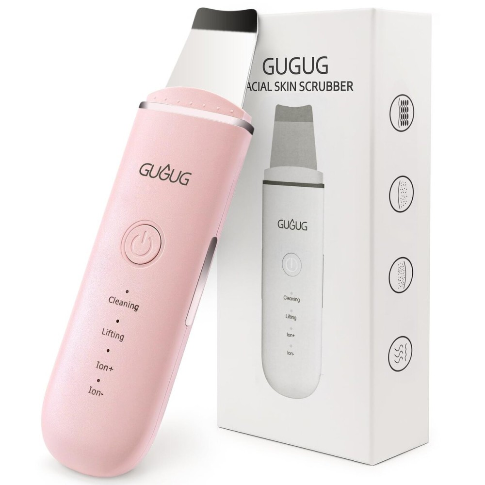 GUGUG Skin Scrubber Face Spatula - Skin Spatula Blackhead Remover Pore Cleaner with 4 Modes, Skin Care Tools-Pink