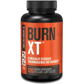 Jacked Factory Burn-XT Clinically Studied Fat Burner & Weight Loss Supplement - Appetite Suppressant & Energy Booster - with Acetyl L-Carnitine, Green Tea Extract and More - 120 Natural Diet Pills