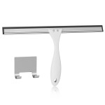 AmazerBath Squeegee for Shower Glass Door, Shower Squeegee for Glass Doors - All-Purpose Squeegee with Hook for Shower Doors, Windows, Mirrors, Tiles and Car Glass, 12 Inches