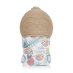 Itzy Ritzy Silicone Teething Mitt - Soothing Infant Teething Mitten with Adjustable Strap, Crinkle Sound & Textured Silicone to Soothe Sore & Swollen Gums - for Ages 3 Months & Up (Sloth)