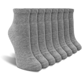 Doctor\'s Choice Diabetic Socks for Women, Non-Binding, Circulatory, Cushioned Support, Soft Stretch, Breathable Fabric, Comfortable Neuropathy Socks for Women, 4 Pairs, 9-11 Medium - (Light Grey)