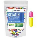 XPRS Nutra Size 4 Empty Capsules - 100 Count Small Empty Gelatin Capsules - Pills DIY Capsule Filling - Fillable Pure Bovine Pill Gel Caps for Do-It-Yourself Supplements (Multi Color)