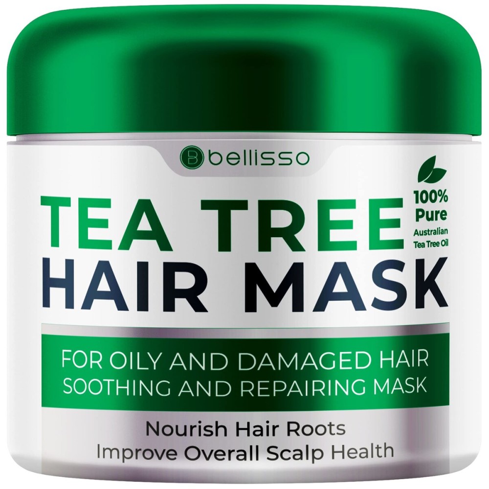 Tea Tree Oil Hair Mask - Deep Conditioner Treatment for All Hair Types - Intense Hydration Care and Protein Moisture Repair for Women and Men.