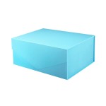 PACKHOME Gift Box 9x6.5x3.8 Inches, Rectangle Collapsible Box with Magnetic Lid for Gift Packaging (Matte Blue, Grain Texture)