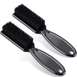 Patelai 2 Pcs Barber Blade Cleaning Brush for Clipper Cleaning Nail Cleaner Styling Brush for Fades Tapers Trimmer Manicure Salon (Black)