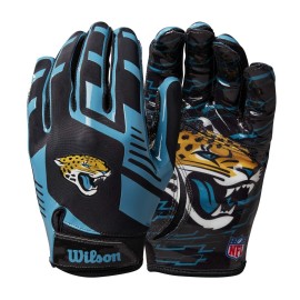 Wilson NFL Stretch Fit Football Gloves - Adult, Jacksonville Jaguars