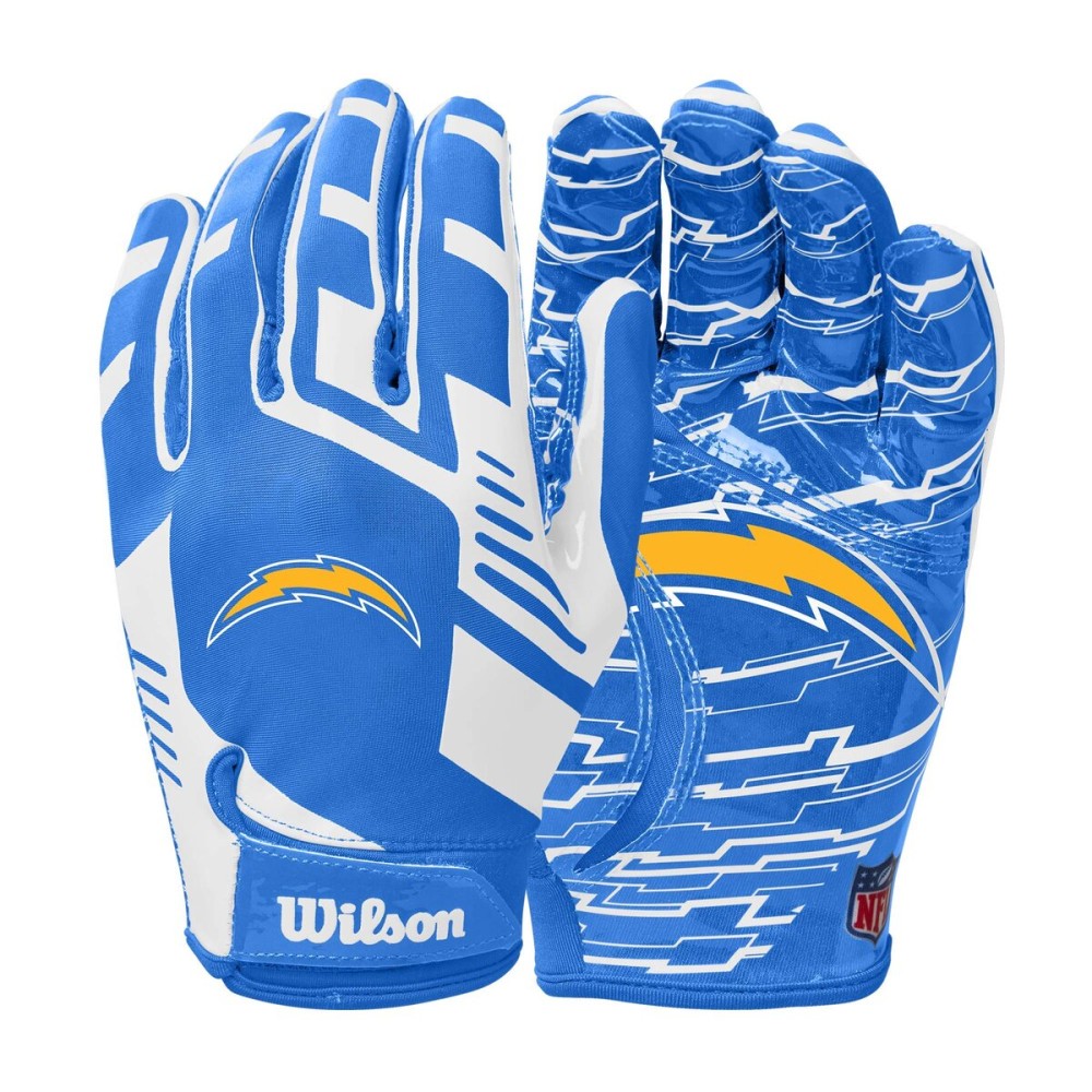 Wilson NFL Stretch Fit Football Gloves - Youth, Los Angeles Chargers
