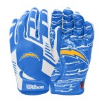 Wilson NFL Stretch Fit Football Gloves - Youth, Los Angeles Chargers