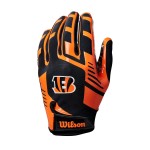 Wilson NFL Stretch Fit Football Gloves - Adult, Cincinnati Bengals