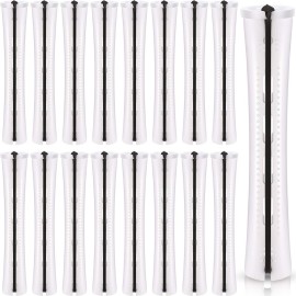 WILLBOND 60 Pcs Perm Rods for Long Hair Plastic Curl Rods Cold Wave Irons Curling Roller for Hair Styling Hairdressing Tools (0.63 Inch, White)