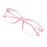 VisionGlobal Blue Light Blocking Glasses for Women, Anti Eyestrain, Computer Reading, TV Glasses, Stylish Square Frame, Anti Glare(Clear Pink,+5.00 Magnification)