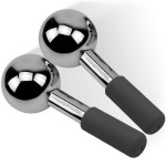Ice Globes for Facials | Unbreakable Steel Cooling Roller | Cryo Sticks for Face | Massager for Face Neck & Eyes | Skin Care for Dark Circles, Puffiness, Wrinkles, Collagen Production (Black)