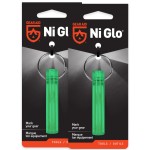 GEAR AID Ni Glo 2 UV Rechargeable Glowing Keychain - Multi-Purpose Glow-in-the-Dark Accessory for Camping, Scuba Diving, Night Fishing, Hiking, Emergency Kits, and Everyday Use, Green, 2 Pack