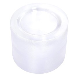 bUCLA 100Pieces Clear Plastic Plates - 6.25inch Premium Hard Disposable Salad/Dessert/Appetizer/Small Cake Plates for Wedding& Party