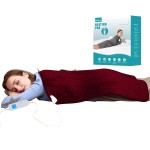 Ruqiji 17\'\'x33\'\' XXXL King Size Heating Pad with Fast-Heating Technology&10 Temperature Settings, Flannel Electric Heating Pad/Pain Relief for Back/Neck/Shoulders/Menstrual Pain/Leg Cramp (Red)