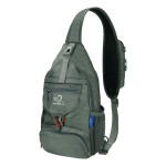 WATERFLY Packable Small Crossbody Sling Backpack Shoulder Chest Bag Daypack for Hiking Traveling Grey