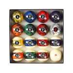JAPER BEES Billiard Ball Marble Dark 2-1/4 Regulation Size&Weight Complete 16balls