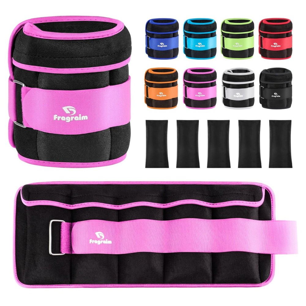 Adjustable Ankle Weights 1-6 LBS Pair with Removable Weight for Jogging, Gymnastics, Aerobics, Physical Therapy, Resistance Training|Each 0.6-3 lbs, Total 6LBS, Purple