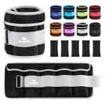 Adjustable Ankle Weights 1-12 LBS Pair with Removable Weight for Jogging, Gymnastics, Aerobics, Physical Therapy, Resistance Training|Each 1.2-6 lbs, Total 12LBS, Grey