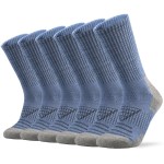 Ortis Cotton Moisture Wicking Breathable Work Boot Cushion Crew Socks for Men 10 Pack(Denim XL) 13 - 15